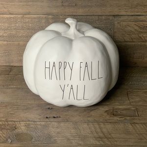 HAPPY FALL Y’ALL extra large pumpkin Rae Dunn